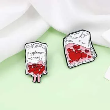 2 PCS Brooch Pins Medical Brooch Badge Lapel Pin Nurse Enamel Pins Cute Brooches Gifts for Medical Doctor Nurse Women Girls Graduation Student Pin