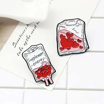 2 PCS Brooch Pins Medical Brooch Badge Lapel Pin Nurse Enamel Pins Cute Brooches Gifts for Medical Doctor Nurse Women Girls Graduation Student Pin