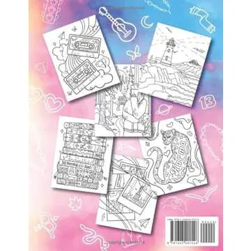 Color the Eras A Music Lover Adult Coloring Book: Song Lyric Inspired Art for Stress Relief and Self...