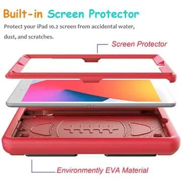 eTopxizu Kids Case with Built-in Screen Protector