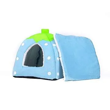 WOWOWMEOW Small Animals Cozy Fleece Bed for Pets