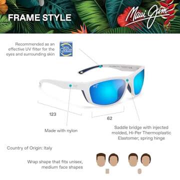 Maui Jim Nuu Landing Wrap Sunglasses - Durable & Stylish