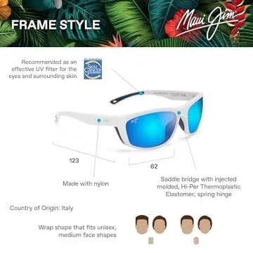 Maui Jim Nuu Landing Wrap Sunglasses - Durable & Stylish