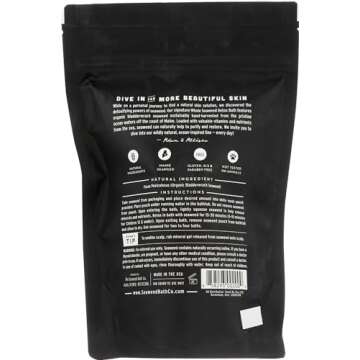 The Seaweed Bath Co. Whole Seaweed Detox Bath, Natural Organic Bladderwrack Seaweed, Non-GMO Verified, Vegan, 2.5 oz.