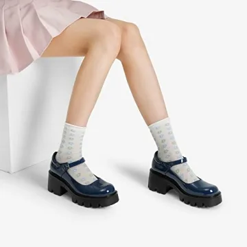 Stylish DREAM PAIRS Women's Chunky Mary Janes Shoes