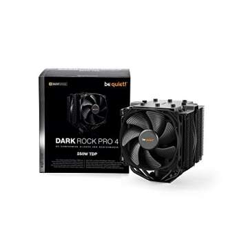be quiet! Dark Rock Pro 4 250W TDP CPU Cooler | Includes Two Silent Wings PWM Fans | Intel 1700 1200 2066 1150 1151 1155 2011 Square ILM | AMD4 AMD5 | Black | BK022