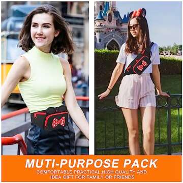 Cute Fanny Pack for Women Kids Crossbody Bag Travel Belt Bags Little Girls Fanny Pack Toy Cartoon Mo...