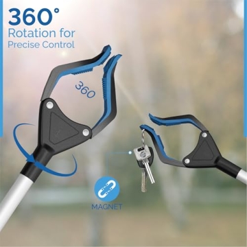 FitPlus PowerGrip T9 Grabber Tool with Magnet and Foldable Design