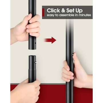 Sakugi Clothes Rack - Clothing Rack with Wheels, Multi-Functional Clothing Racks for Hanging Clothes and Shoes, Large Capacity Garment Rack for Bedroom, Living Room and Office, Black, Medium