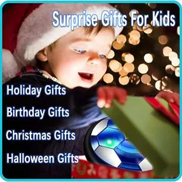 JRD&BS WINL Hover Soccer Ball Toys for Boys Girls Rechargeable Floating Soccer Ball with Led Lights Indoor Air Football Game Birthday Gifts for Kids 3-12 Yr