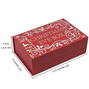 WRAPAHOLIC Christmas Gift Box with Lid - Reusable & Stylish