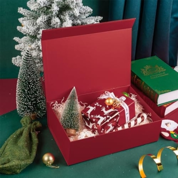 WRAPAHOLIC Christmas Gift Box with Lid - Reusable & Stylish