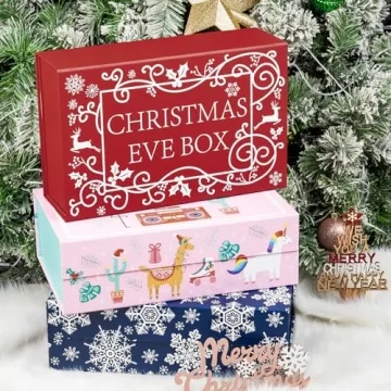 WRAPAHOLIC Christmas Gift Box with Lid - Reusable & Stylish