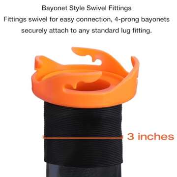 H&G lifestyles 15ft Heated Sewer Hose for RV Waste Hose Heater Anti-Freeze Prevent Freezing at -20℉ 3Inches Large Pipe Diameter Bayonet Fittings with Storage Bag for RVs Campers