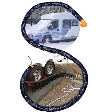 H&G lifestyles 15ft Heated Sewer Hose for RV Waste Hose Heater Anti-Freeze Prevent Freezing at -20℉ 3Inches Large Pipe Diameter Bayonet Fittings with Storage Bag for RVs Campers