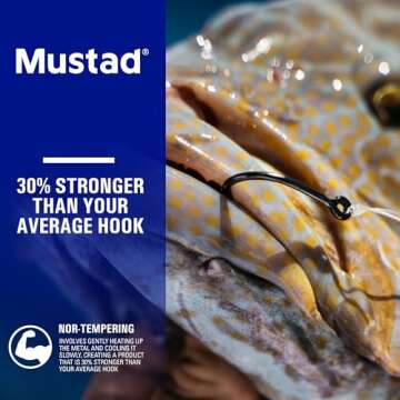 Mustad Demon Perfect Wide Gap Inline Circle Hook - Premium Fishing Hooks