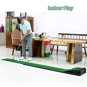 Dollox Golf Putting Mat with Auto Ball Return for All Ages