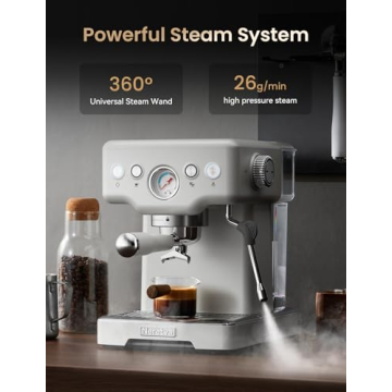 Neretva Espresso Machine - 2 in 1 White Coffee Maker