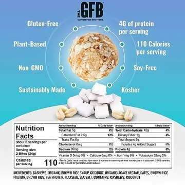 The GFB Variety Pack Protein Bites - Gluten Free, Plant Based, Non GMO, Sustainably Made – Ridiculously Tasty, Healthy, Vegan, Protein Energy Balls, 4 oz (4 Count)