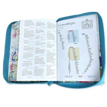 Biblia para Mujeres Letra Gigante Reina Valera Floral con Cierre