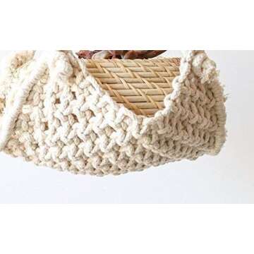 Flber Macrame Plant Hanger Handmade Cotton Rope Wall Hangings Home Décorr Macrame Plant Hanger Handmade Cotton Rope Wall Hangings Home Décor