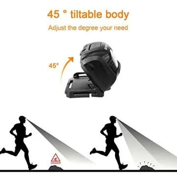 Lightweight 500 Lumens Rechargeable Headlamp with Motion Sensor