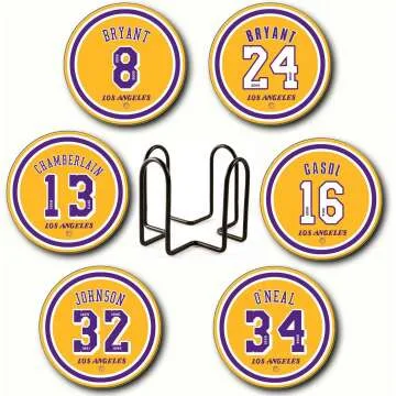 Lakers Ceramic Coaster Set - Ideal for Home Decor
