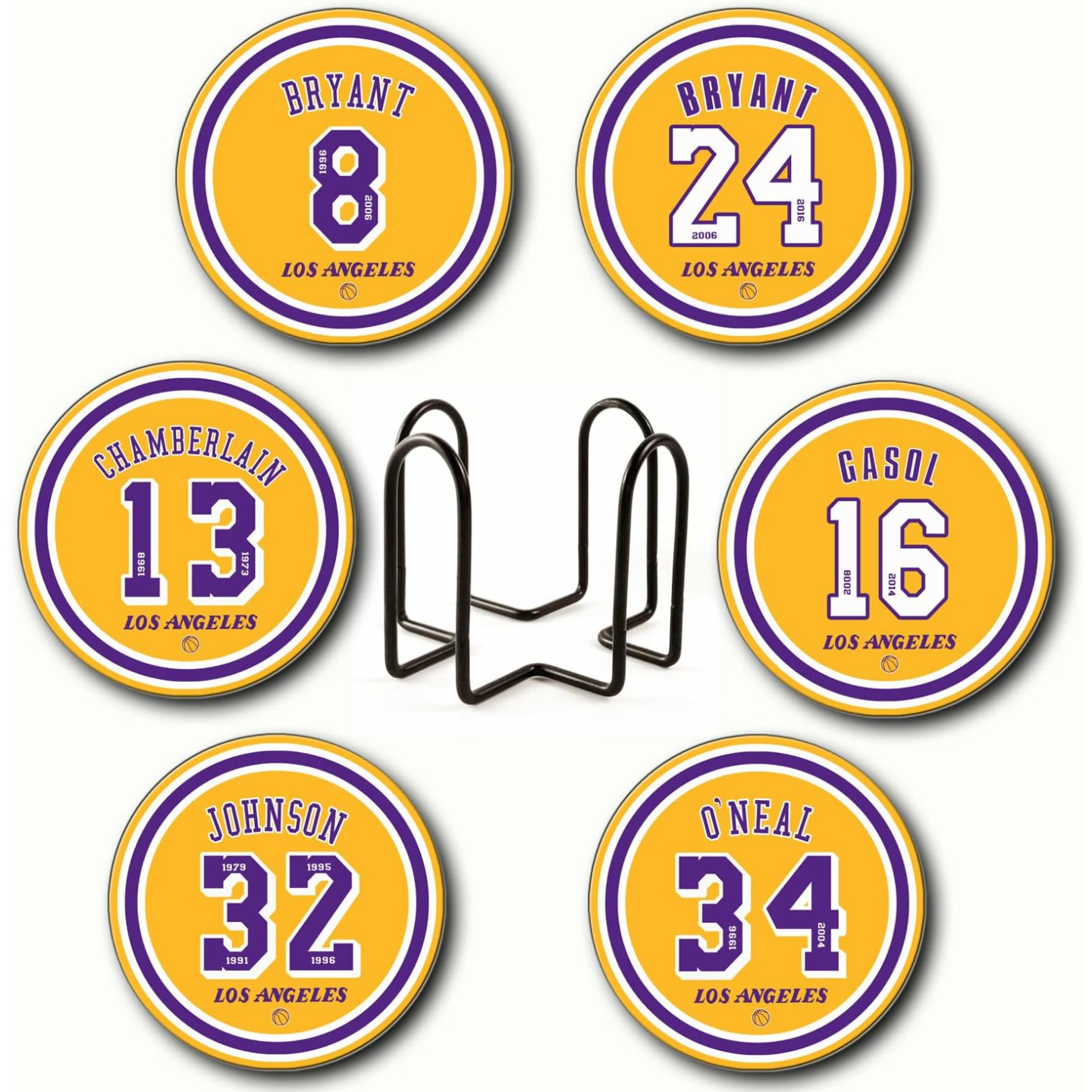 Lakers Ceramic Coaster Set - Ideal for Home Decor