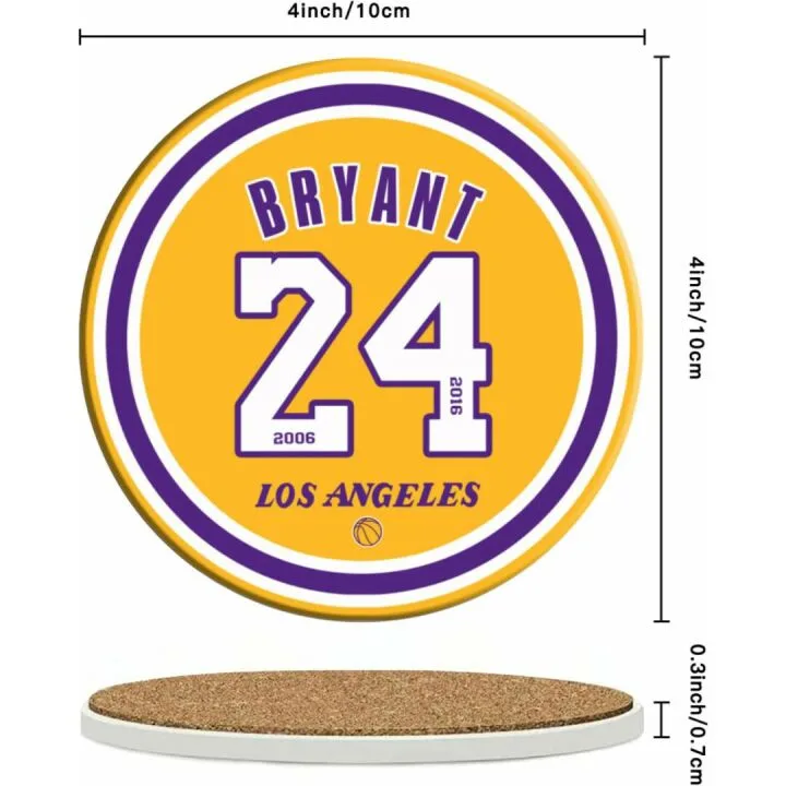 Lakers Ceramic Coaster Set - Ideal for Home Decor