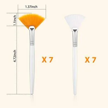 Patelai 14 Pieces Fan Brushes Applicator - Essential Makeup Tools for Every Beauty Enthusiast