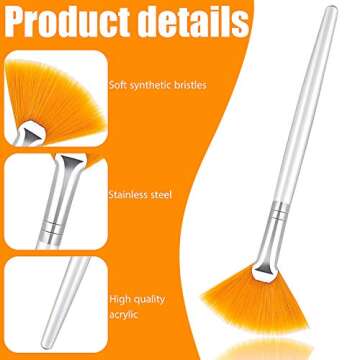 Patelai 14 Pieces Fan Brushes for Smooth Makeup Application