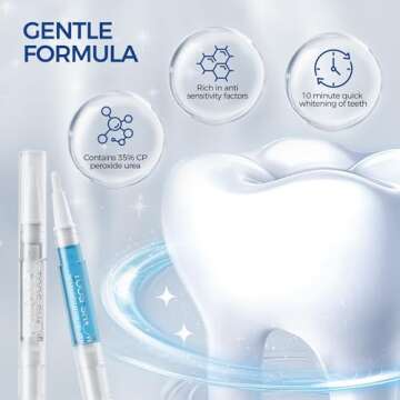 Professional Teeth Whitening Kit for Sensitive Teeth - 32X LED Accelerator & Complete Oral Care