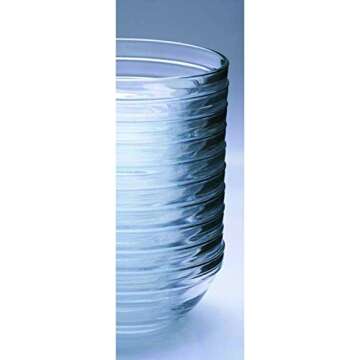 Duralex Made In France Lys Stackable Clear Glass Bowl, 3.5-Inch, Set of 6