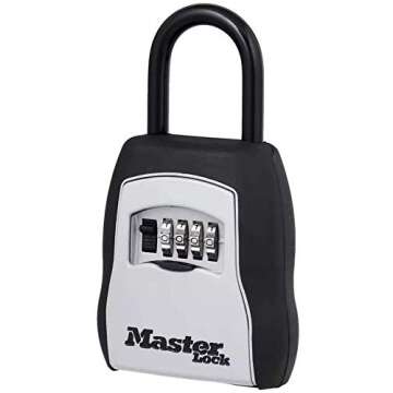 Master Lock 5400D Set Your Own Combination Portable Lock Box, 5 Key Capacity, Black (Pack of 2)