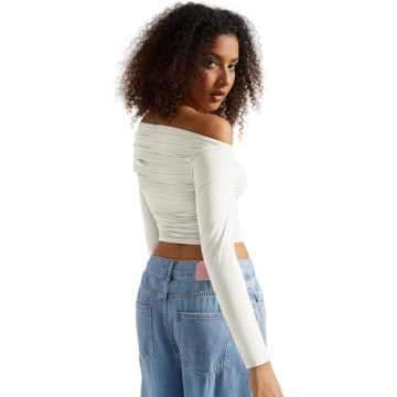 SUUKSESS Off Shoulder Crop Top Stylish and Comfortable