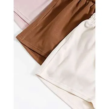 GORGLITTER Women's Vacation Outfits Cute 6 Pieces Crop Tank Top and Shorts Set Summer Trendy Multicolor Beige X-Large