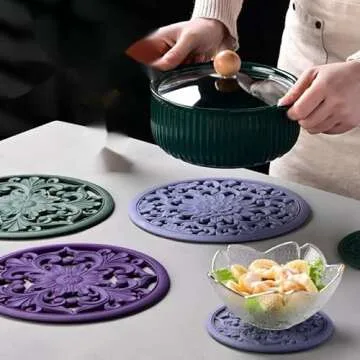 Smithcraft Heat-Resistant Silicone Trivets for Kitchens