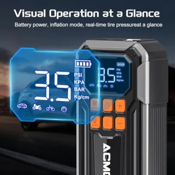 160PSI Portable Tire Inflator with LED & Battery