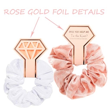Stylish Bachelorette Party Hair Ties Velvet Scrunchies
