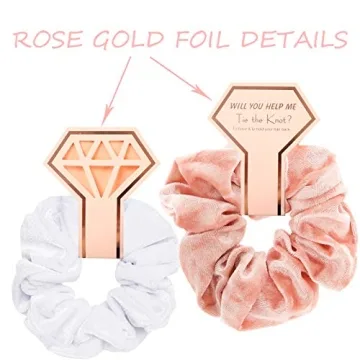 Stylish Bachelorette Party Hair Ties Velvet Scrunchies
