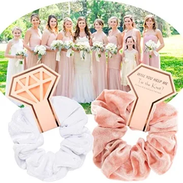 Stylish Bachelorette Party Hair Ties Velvet Scrunchies