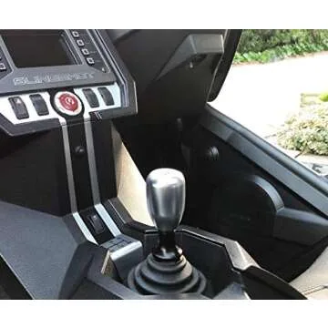 iJDMTOY Silver Chrome 5-Speed Manual Shift Knob for Cars