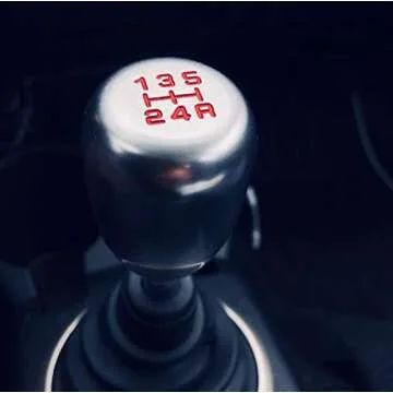 iJDMTOY Silver Chrome 5-Speed Manual Shift Knob for Cars