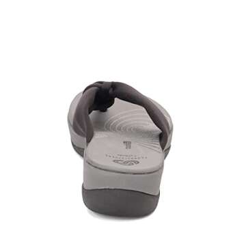 Comfortable Clarks Women's Arla Glison Flip Flop - Black Fabric