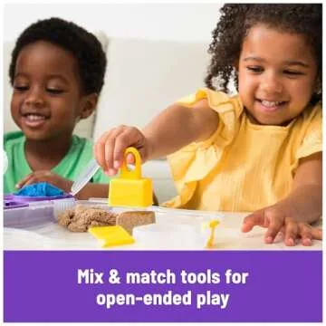 Kinetic Sand, Variety Case with 2lbs Play Sand (Beach, Neon & Shimmer) & 5 Tools, Reusable Storage, Sensory Toys for Kids Ages 3 and up