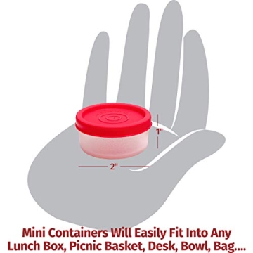 SIGNORA WARE Condiment Containers Set - 6 Leak Proof Cups