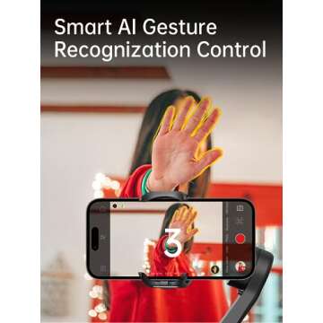 Phone Gimbal Stabilizer 3-Axis Smartphone Foldable Handheld Gimbal for iPhone with Focus Wheel TikTok YouTube Vlog Stabilizer for iPhone16 15 14 13 12 Pro Max Android-AOCHUAN Smart XE XE