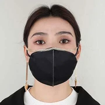 Cool Face Fishbone Chain with Arrow Pendant Necklace Headpiece Accessories On Nose Costume Body Jewelry Gold Tone