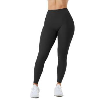 Unthewe High Waisted Butt Lifting Workout Gym Leggings for Women Buttery Soft Athletic Yoga Pants(U810-Black-M)