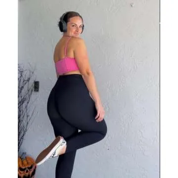 Unthewe High Waisted Butt Lifting Workout Gym Leggings for Women Buttery Soft Athletic Yoga Pants(U810-Black-M)